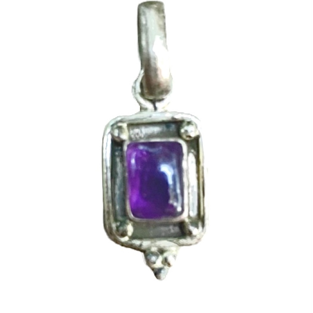 Vintage African dark Amethyst pendant. Small
